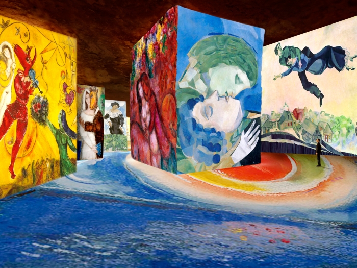 Chagall aux Carrières de Lumières les Baux de Provence Exposition Chagall aux Carrières de Lumières